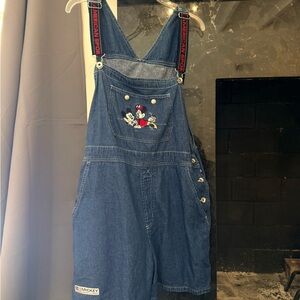 Vintage Disney Blue Denim Mickey Mouse Jumpsuit